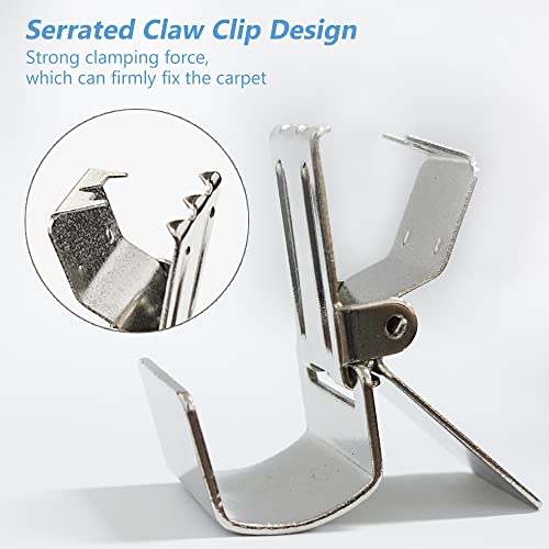 Qkansiw Clipes de aço para exibição de tapete - prendedores de suporte de tapeçaria, grampos de colc