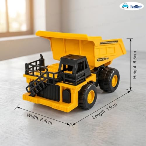 Image of FunBlast Pull Back Vehicles Construction Toy Truck, Die Cast Metal Dumper, Friction Power Toy Trucks for 3+ Years Old Boys, Kids and Girl