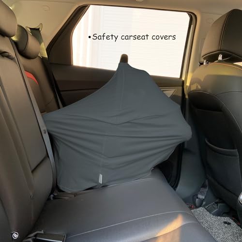 Image of Car Seat Cover Baby for Nursing, Baby Breastfeeding Cover Carseat Canopy Covers, Solid Color Multi-use Nursing Cover for Babies (Neutral Grey)