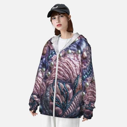 NTVOWPZO Camisa esportiva masculina de manga comprida com proteção solar, carteira pérola, roupas de