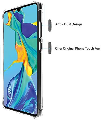 Migeec For Huawei P30 Case - Crystal Clear Hybrid Material Covers Air Cushion Gel Bumper Technology Full Protection Phone cases for Huawei P30