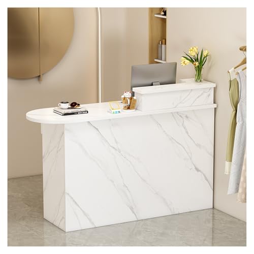 Contatore cassa: Versatile negozio di abbigliamento contatore cassa, bancone bar compatto, elegante contatore di ricezione ad arco, bancone bar in stile crema minimalista, banco reception salone di bellezza e unghie, reception chic parrucchiere, elegante bar abbigliamento donna, funzionale banco reception e piccolo bancone di lusso leggero per negozi di catering. Perfetto per valorizzare il tuo spazio commerciale.