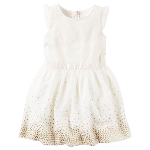 Robe en tulle pailletée ivoire Carter's pour cortège et fêtes de Noël fillette