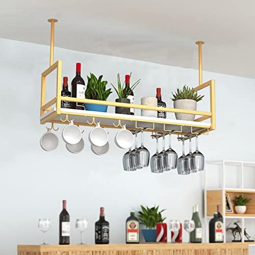 Ceiling Wine Glass Rack Hanging Wine Rack with Glass