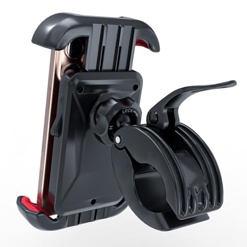 Windone Bike Phone Holder, Motorcycle Phone Mount, Handlebar Phone Mount for Bicycle Scooter, Bike Accessories Compatible with 4.7"~6.7" iPhone, All Smartphones, Red by Windone - Image 5