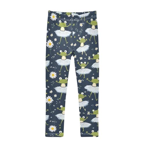 Wusikd Frogs Ballet Tutus Girls' Leggings Toddler Doodles Daisie Kids Yoga Pants Dance Active Tights 5T Multi