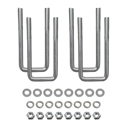 image for A.A Square U Bolts with Hardware for Boat Trailer, Electro-Galvanized 