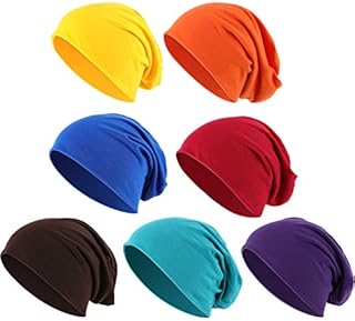 Outus 7 Pieces Thin Knit Slouchy Cap Beanies Dwarf Hats Hip Hop Sleep Cap Dwarf Costume Hat Gnome Hats()
