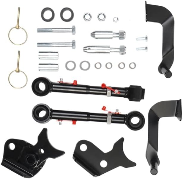 Front Sway Bar Link Quick Disconnect 2.5 Inch To 6 Inch Lift Adjustable Compatible With 2019+ JL Black PRC-1010-BK