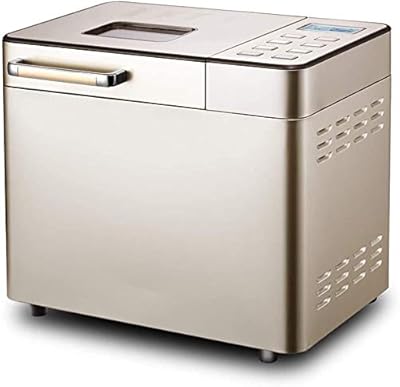 Bread Machine, Compact Fast Breadmaker, Fully Automatic Touch 800W, LCD Screen, 6 Side Burnt Colors, 25 Menus, Appointment Time, Automatic Fruiting, 60 Minutes Insulation
