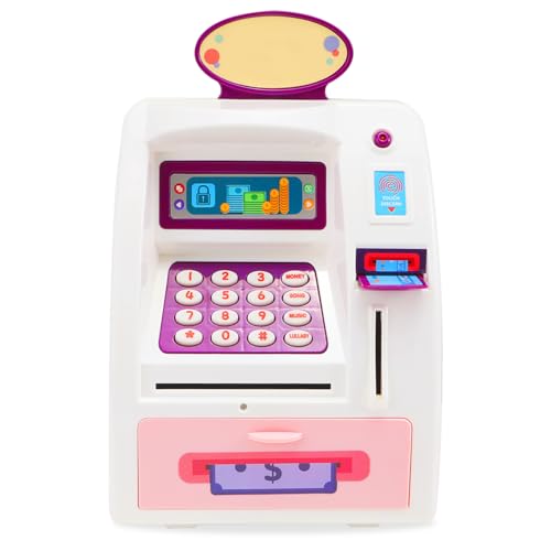 La Mejor Recopilación de Huchas más recomendados. 47 Nasjac Alcancía Electrónica para Niños, Hucha de Cajero con Contraseña Digital de Reconocimiento Facial, Caja de Ahorro de Efectivo Y Monedas con Desplazamiento Automático...