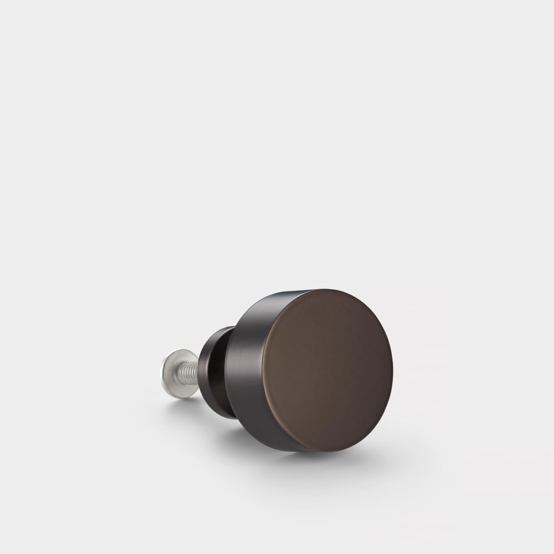 Pushka Home Ltd Bronze Pushka Home Modern Contemporary Solid Brass Round Cupboard Door Knobs (Bronze)