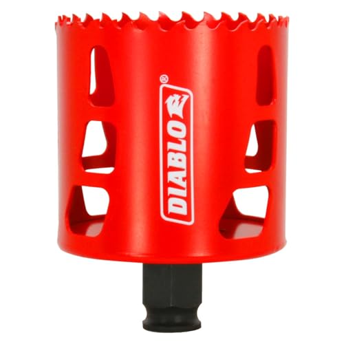 Diablo Bi-Metal Hole Saw with Variable Tooth Design for Faster Cuts - Fits with Snap-Lock Plus Mandrel System - 2-5/8" Diameter, 2-3/8" Length - DHS2625