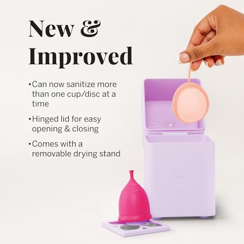 Image of Pixie Menstrual Cup Sterilizer for Feminine Care - Ranked 1 for The Best Steamer - Kills 99.9% of Germs with Steam - Wash Your Period Disc or Cup in 3 Minutes! - Automatic Timing Shut-Off Switch