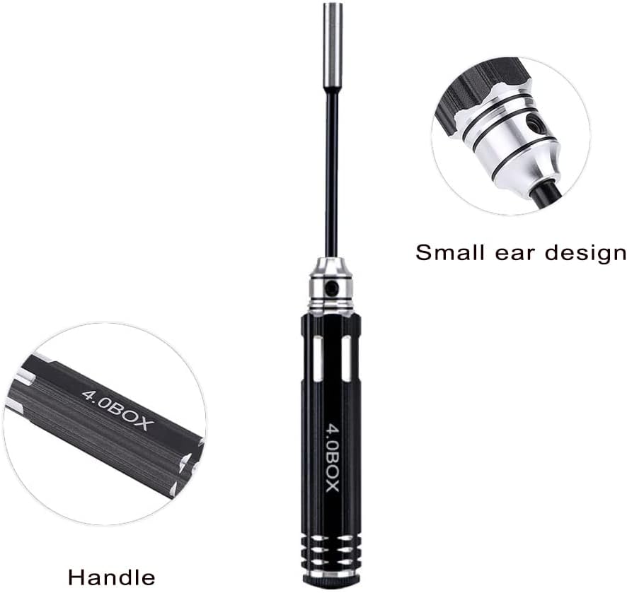Drone Tool kit - 4Pcs Hex Nut Drivers Screw Driver - 4.0mm nut Driver 5.5mm 7.0mm 8.0mm Hexagonal Head Nut RC Socket Screwdriver for RC Model Helicopter Boat Cars