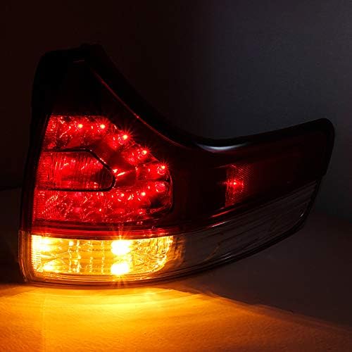 AKKON - For Toyota Sienna SUV Red Clear Rear Tail Light Brake Lamp Repalcement Dirver Left Side Outer Piece