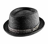 Dünn Stroh Galon: 6/7 mm B Couture - Pork Pie Hüte Tiago - Size 58 cm
