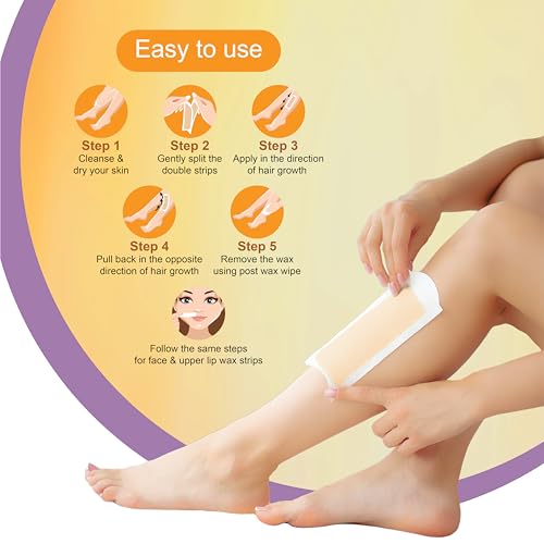 Image of DR.Rashel Insta Smooth Vitamin C Wax Strips Pack For Face & Body(24 Wax Strips)