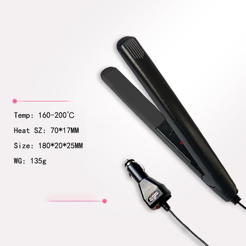 Planchita para cabello portátil Unifizz 12V negra miniatura 5