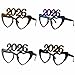 Nenluny 4 Pack 2026 Glasses Happy New Year Eyeglasses Fancy New Year Party Glasses Funny Sunglasses Eyewear for 2026 New Year Party Decorations