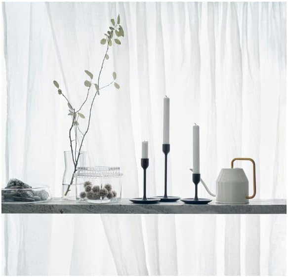 Calm & Bright White Candle Set – 20 Chandelier Candles + 24 Tealights – Unscented Home Décor Bundle for Relaxation, Dinner, Gift