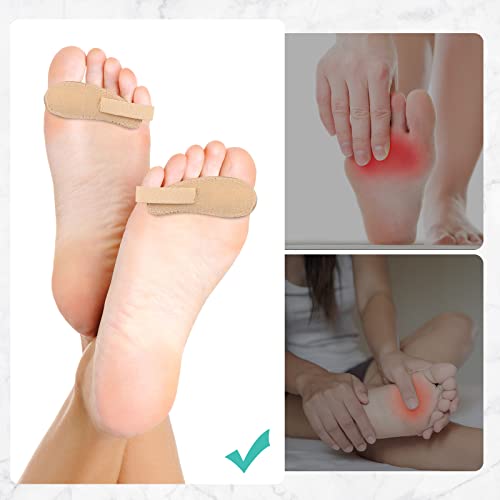 Image of Woanger 8 Pcs Hammer Toe Crest Cushion Soft Straightener Buttress Pads Splint Reduces Pressure from Calluses and Hammer Toes, Medium, Right, Left(Single Hole,Beige) (Pack of 3)