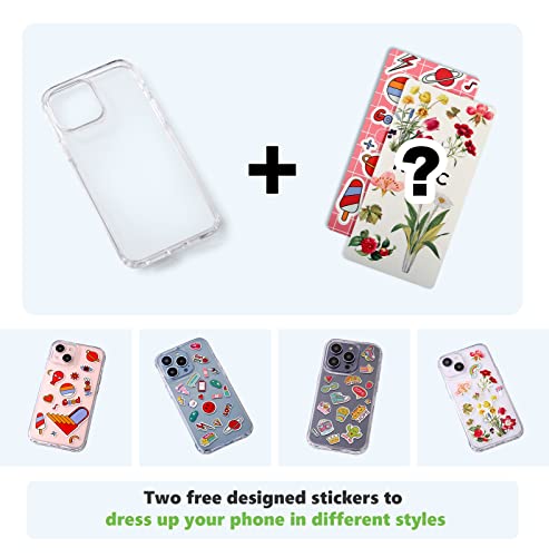 Krkc Compatible For Iphone 14 Case, Slim Phone Case Iphone 14 With Transparent Protective Bumper Fit 6.1 Inch, Come With Free Sticker Gift, (Crystal Clear) #TOP5