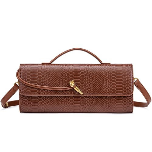 Geelyda Clutch Purse with Removable Strap Crocodile Embossed PU Leather Evening Bag Crossbody Underarm Shoulder Bag