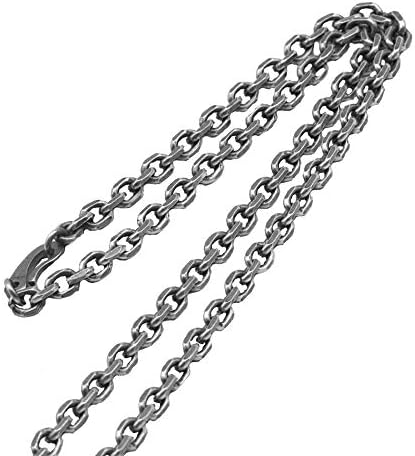 Collana Con Catena Ad Ancora In Argento 925 Placcato Oro, 80 - Foto 4