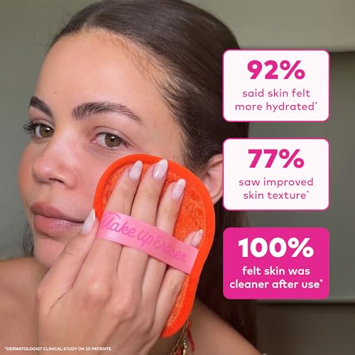 Image of The Original MakeUp Eraser 7-Day Set, Erase All Makeup with Just Water, Including Waterproof Mascara, Eyeliner, Foundation, Lipstick, Sunscreen, and More! Spritz Please 7ct