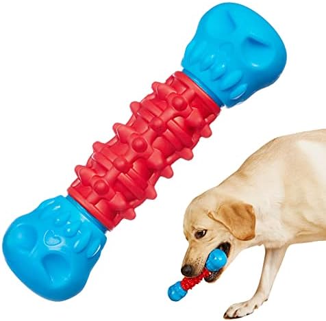 Nakanon Dog Chew Toys, Durable Dog Toys for Aggressive Chewers with Toughest Natural Rubber and Nylon, Medium/Large Breed Toys Indestructible Chew Toy for Dogs-Teeth Cleaning, Milk Flavor