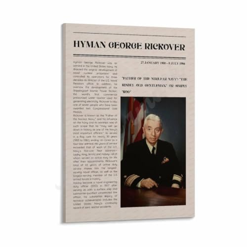 Hyman1 G. Rickover Brief Introduction Poster (1) Canvas Painting Wall