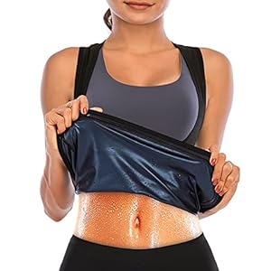 OKHOTY Sweat Vest for Women Waist Trainer Vest for Women Sauna Suit Sweat Shirt Tank Top Body Shaper