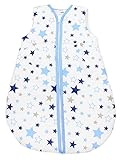 TupTam Baby Ganzjahres Schlafsack Ärmellos Wattiert, Farbe: Sterne Blau/Dunkelblau, Größe: 104-110