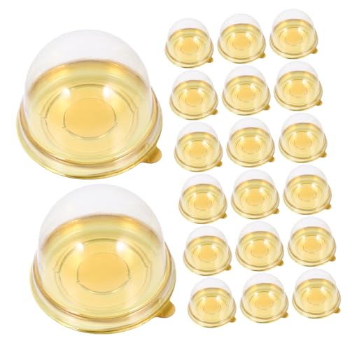 Alipis 50Pcs Egg Yolk Puff Box Mini Cupcake Containers Baking Packaging for Muffins and Desserts Elegant Design for Weddings and Celebrations and Lightweight