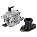 Xinwoer Carburador, Repuesto de colector de admisión de carburador para Motosierra China 4500 5200 5800 52CC 58CC +