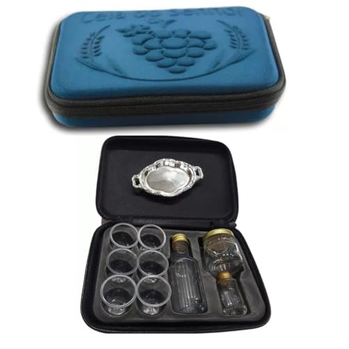 Kit Case Rigido Estojo Maleta Estampa Santa Ceia Do Senhor Completo (Azul Marinho)
