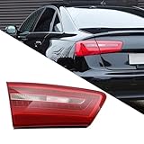 PIAOYUE For 2010-2016 Audi A6 C7 LED Rear Inner Tail Light Lamp Replacement Driver Side Clear Lens Red Housing (Left Side)