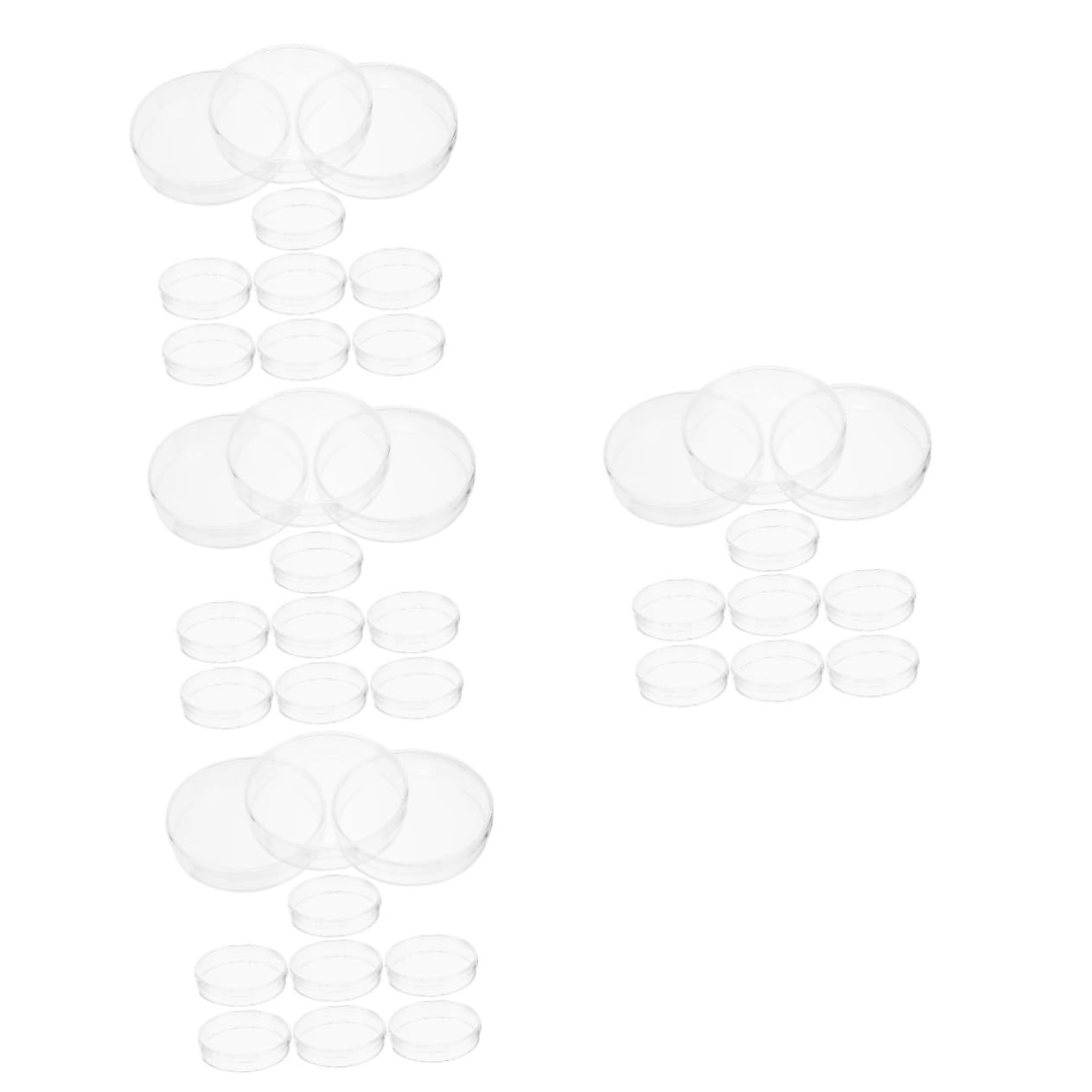 Gatuida 40piezas Placas De Cultivo Celular Transparentes De Plástico Para Experimentos Científicos y Laboratorios