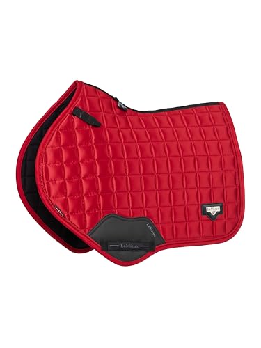 Tapis de selle Loire Satin LeMieux tapis obstacle CSO Rouge piment anatomique