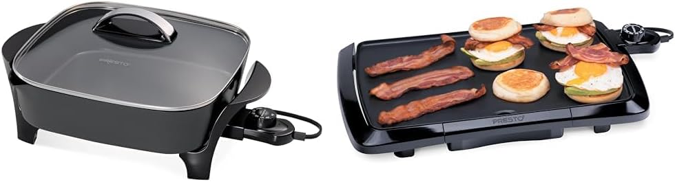 Presto 12" Electric Skillet & 10 1/2" x 16" Electric Griddle Bundle
