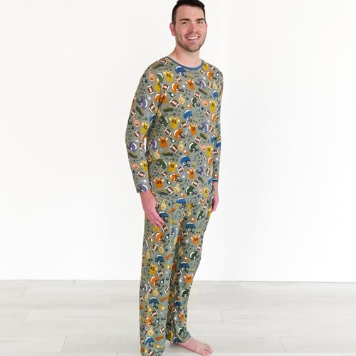 Image of Little Sleepies Mens Pajama Pants, Soft Viscose from Bamboo PJ Bottoms for Family Matching Set, Mens Sleepwear PJs w /Pockets