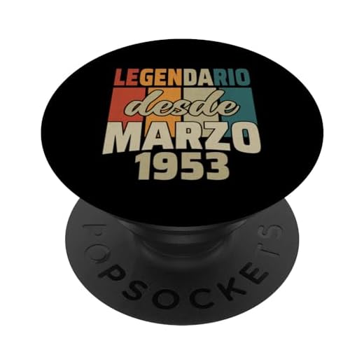 Legendario Desde Marzo 1953 - Cumpleaños 71 Años PopSockets PopGrip Intercambiable