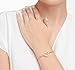 MORGAN & PAIGE 14K Rose Gold Plated Bronze Diamond Accent Two-Tone Double Open Heart Bangle Bracelet for Women - Elegant Jewelry with Lobster Claw Clasp, Hypoallergenic Design, 7.25