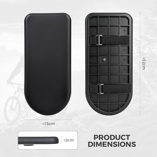 ROCKBROS Bike Rear Seat Kids Pad Manned Cushion with Hook & Loop Strap Child Bike Seat Bicycle Back Shelf MTB, Ebike Carrier for Cargo & Passenger (12.6 * 5.9 inch) by ROCKBROS - Image 7