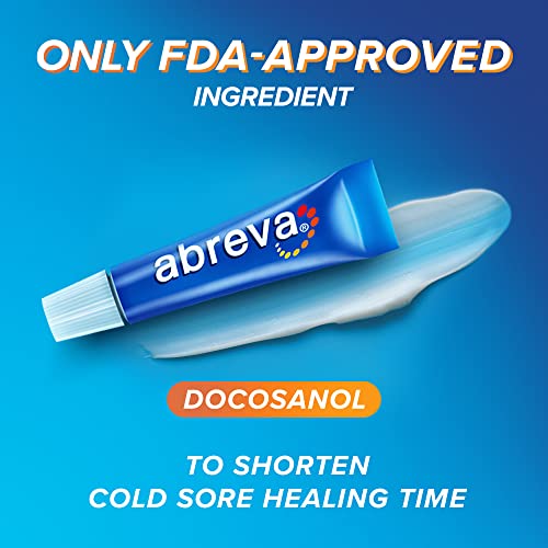Abreva 10 Percent Docosanol Cold Sore Treatment, Treats Your Fever Blister In 2.5 Days - 0.07 Oz Tube #TOP3
