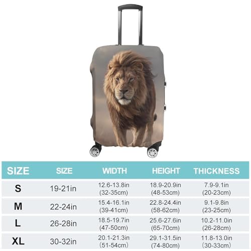 Lion Male Funny Travel Luggage Cover Baggage Suitcase Cover Protector Skins 19-32 Inch2