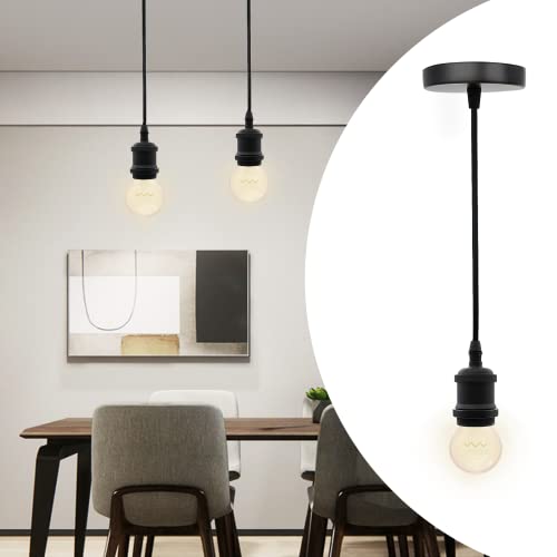 Suspension Luminaire E27 accessoire pendule noir pour éclairage
