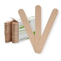 100x MEDI-INN Mundspatel aus Holz, unsterile Holzspatel 15 cm, Zungenspatel & Bastelspatel, Einweg Holzstäbchen zum Auftragen von Salben, Waxing, Praxis, Labor & Basteln