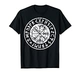 Herren Vegvisir Wikinger Kompass Futhark Rune Kreis Viking-er T-Shirt